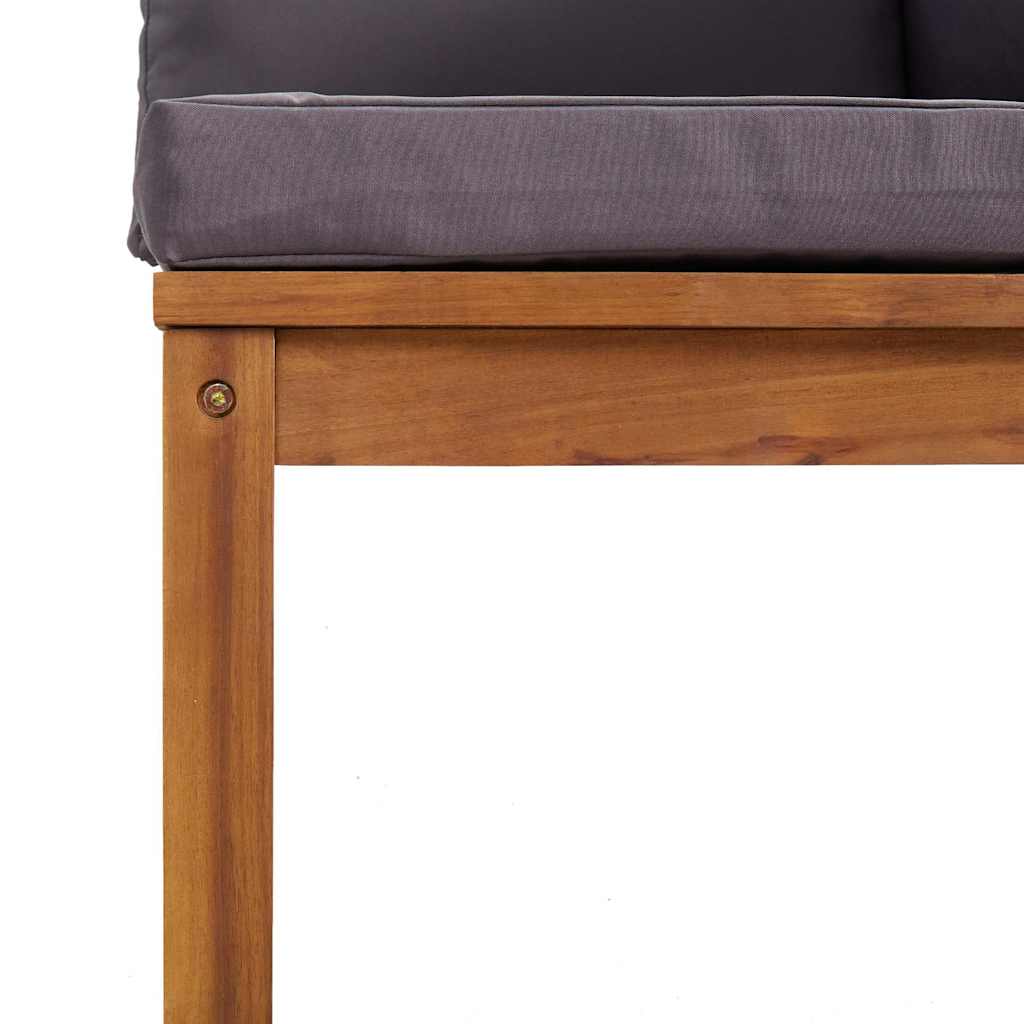 7-tlg. Garten-Lounge-Set mit Auflage Massivholz Akazie