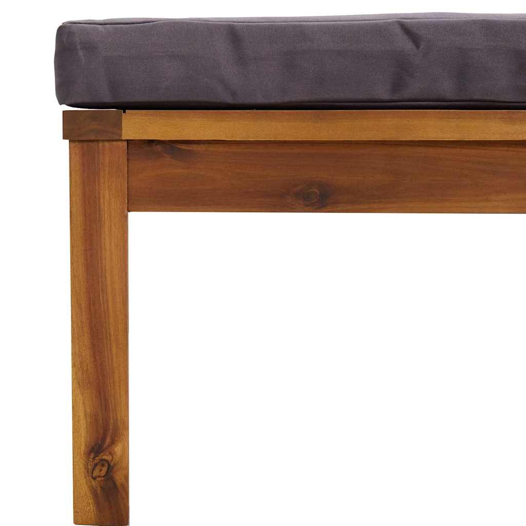 3-tlg. Garten-Lounge-Set mit Auflage Massivholz Akazie