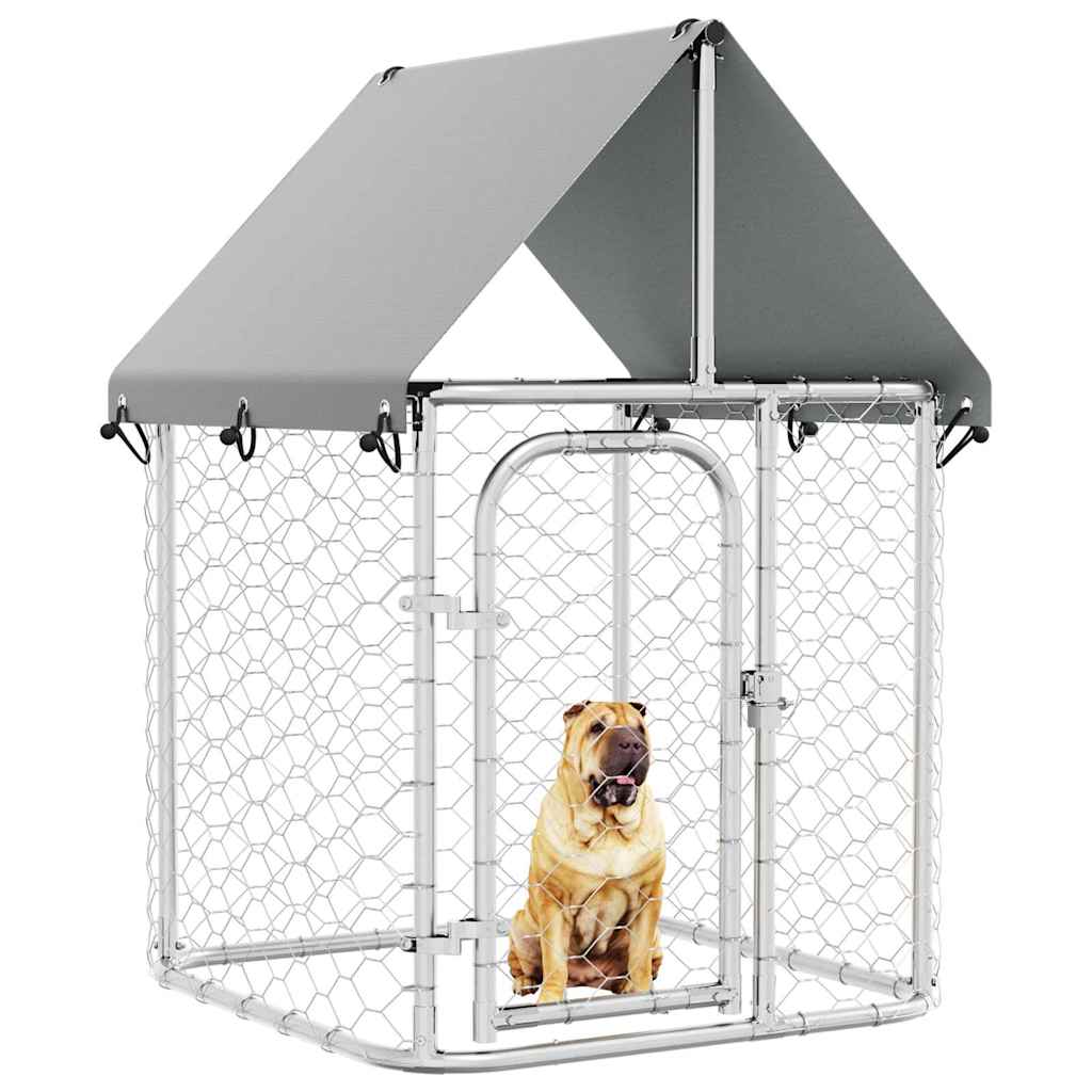 Outdoor-Hundezwinger mit Dach 100x100x150 cm