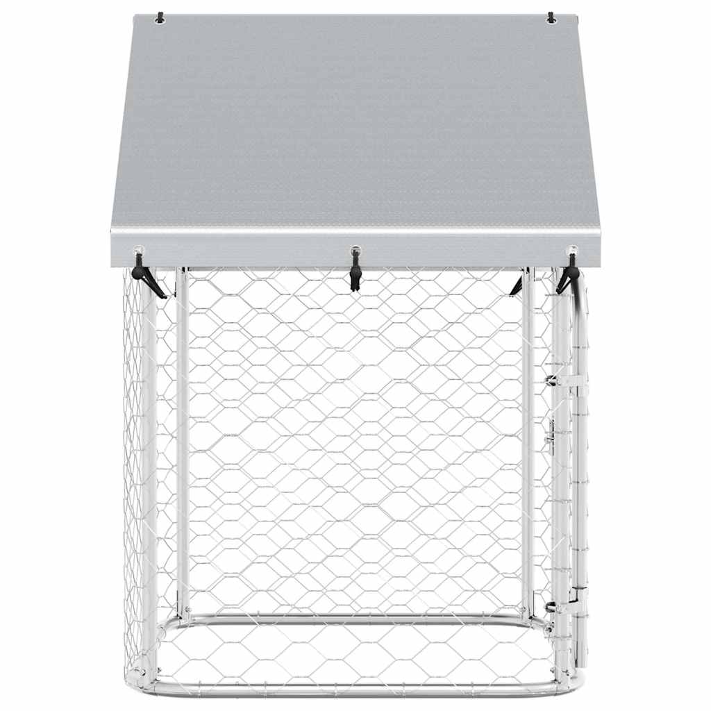 Outdoor-Hundezwinger mit Dach 100x100x150 cm