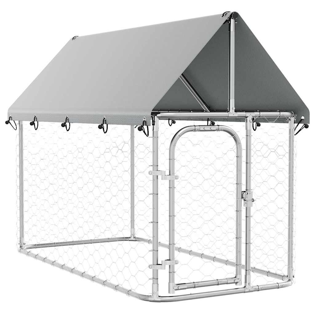 Outdoor-Hundezwinger mit Dach 200x100x150 cm
