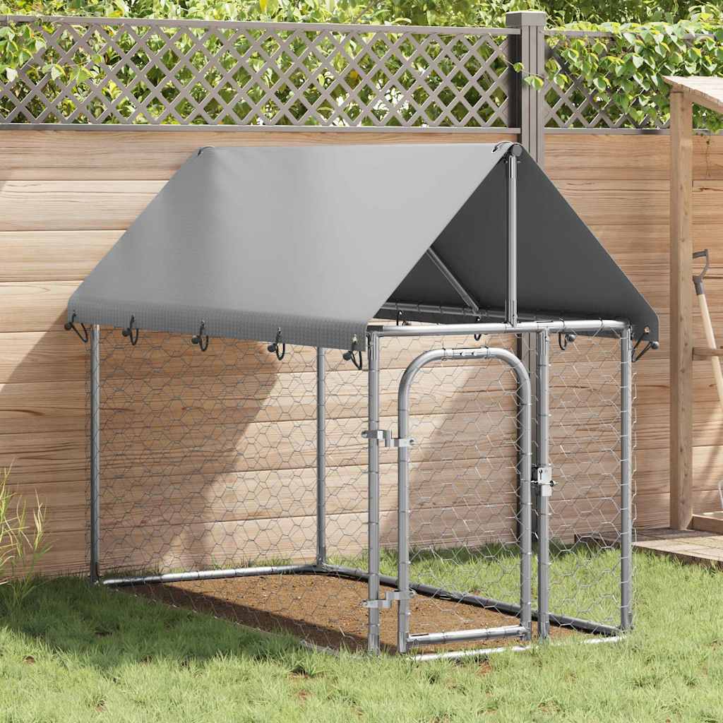 Outdoor-Hundezwinger mit Dach 200x100x150 cm