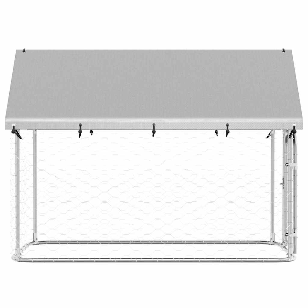 Outdoor-Hundezwinger mit Dach 200x100x150 cm