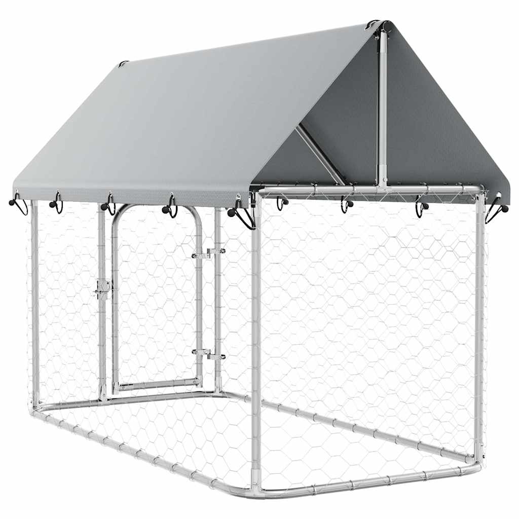 Outdoor-Hundezwinger mit Dach 200x100x150 cm
