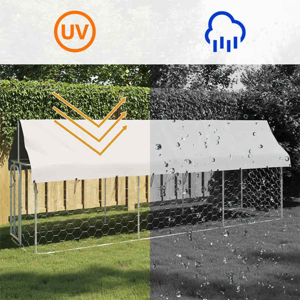 Outdoor-Hundezwinger mit Dach 400x100x150 cm