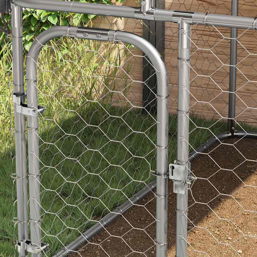 Outdoor-Hundezwinger mit Dach 400x100x150 cm