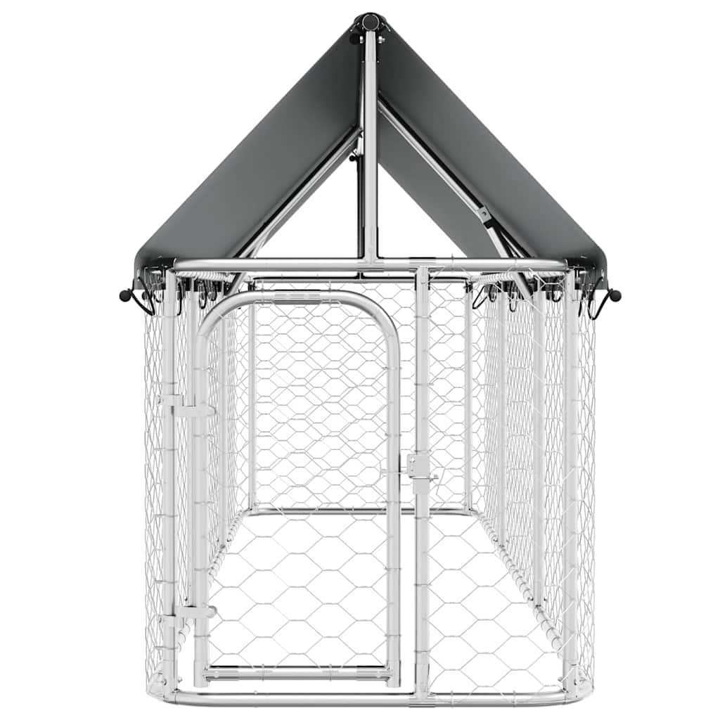 Outdoor-Hundezwinger mit Dach 400x100x150 cm