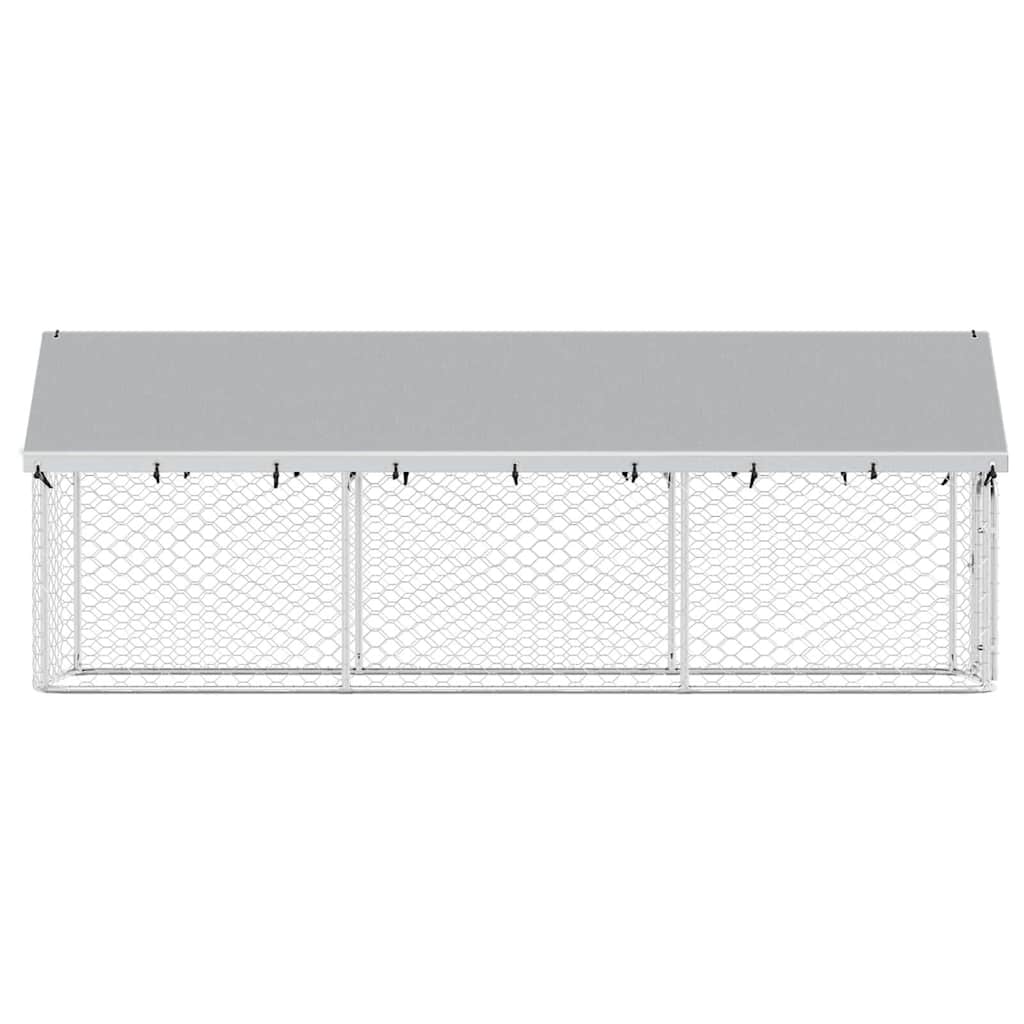 Outdoor-Hundezwinger mit Dach 400x100x150 cm