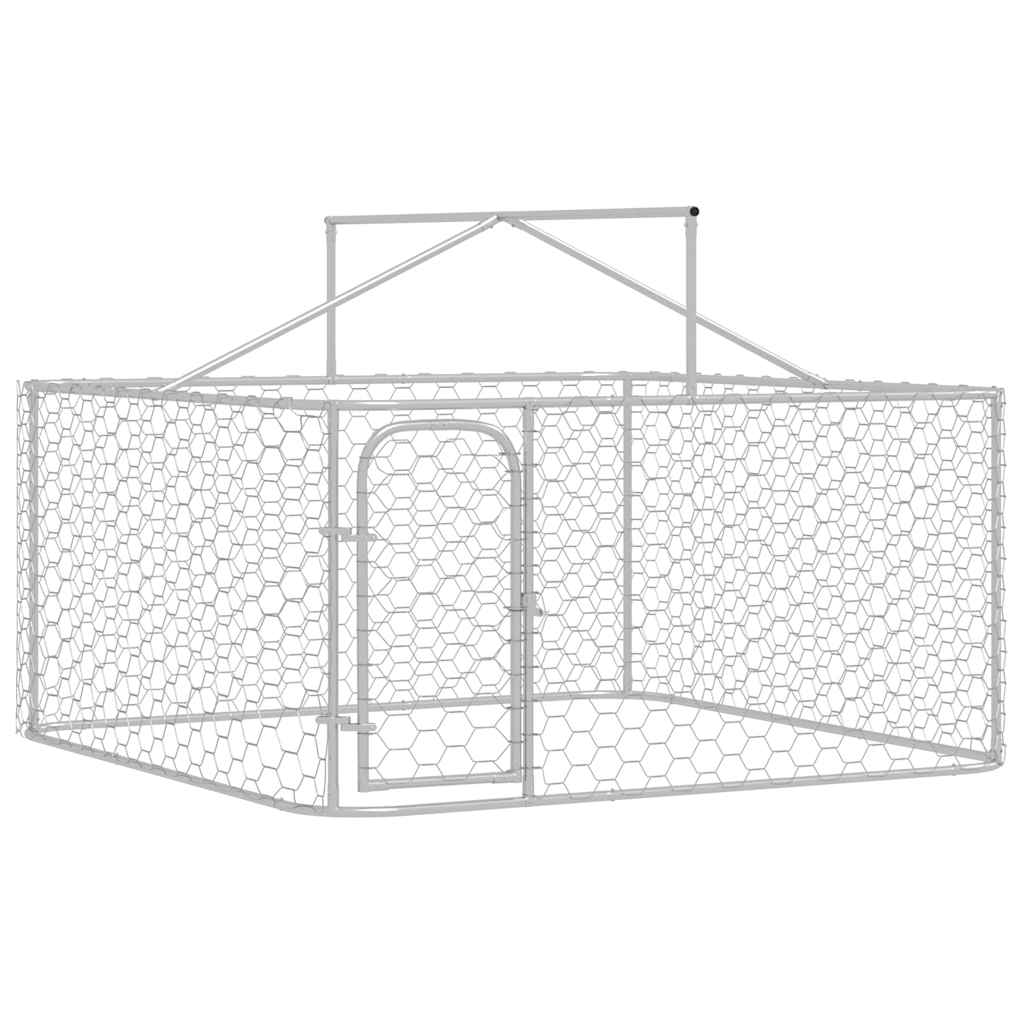 Outdoor-Hundezwinger mit Dach 200x200x150 cm