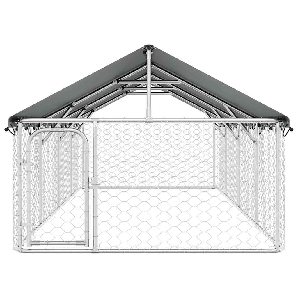 Outdoor-Hundezwinger mit Dach 400x200x150 cm