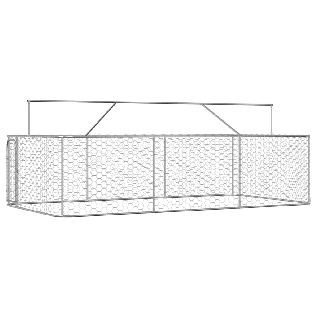 Outdoor-Hundezwinger mit Dach 400x200x150 cm