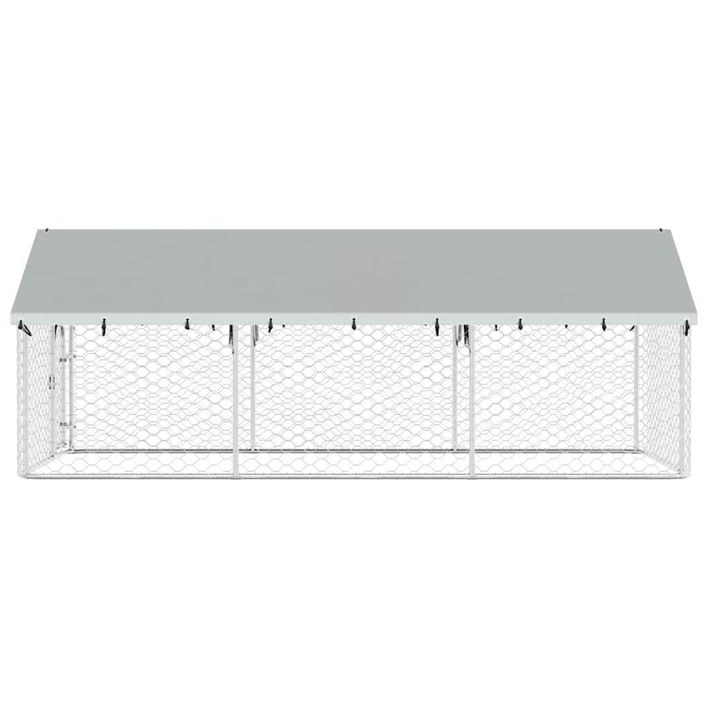 Outdoor-Hundezwinger mit Dach 400x200x150 cm