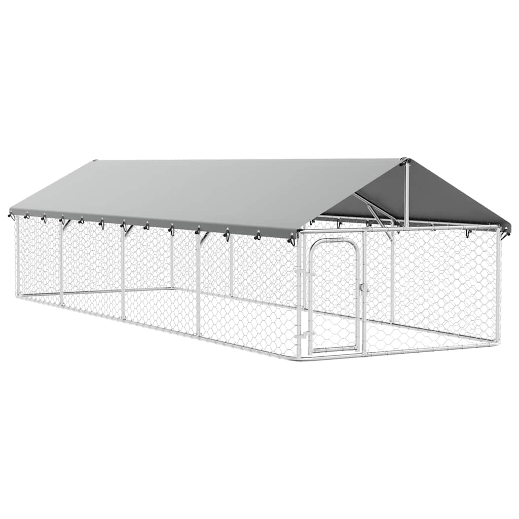 Outdoor-Hundezwinger mit Dach 600x200x150 cm