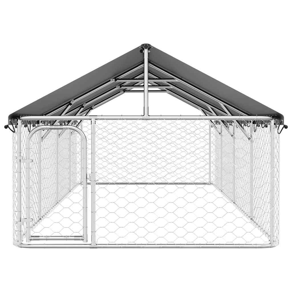 Outdoor-Hundezwinger mit Dach 600x200x150 cm