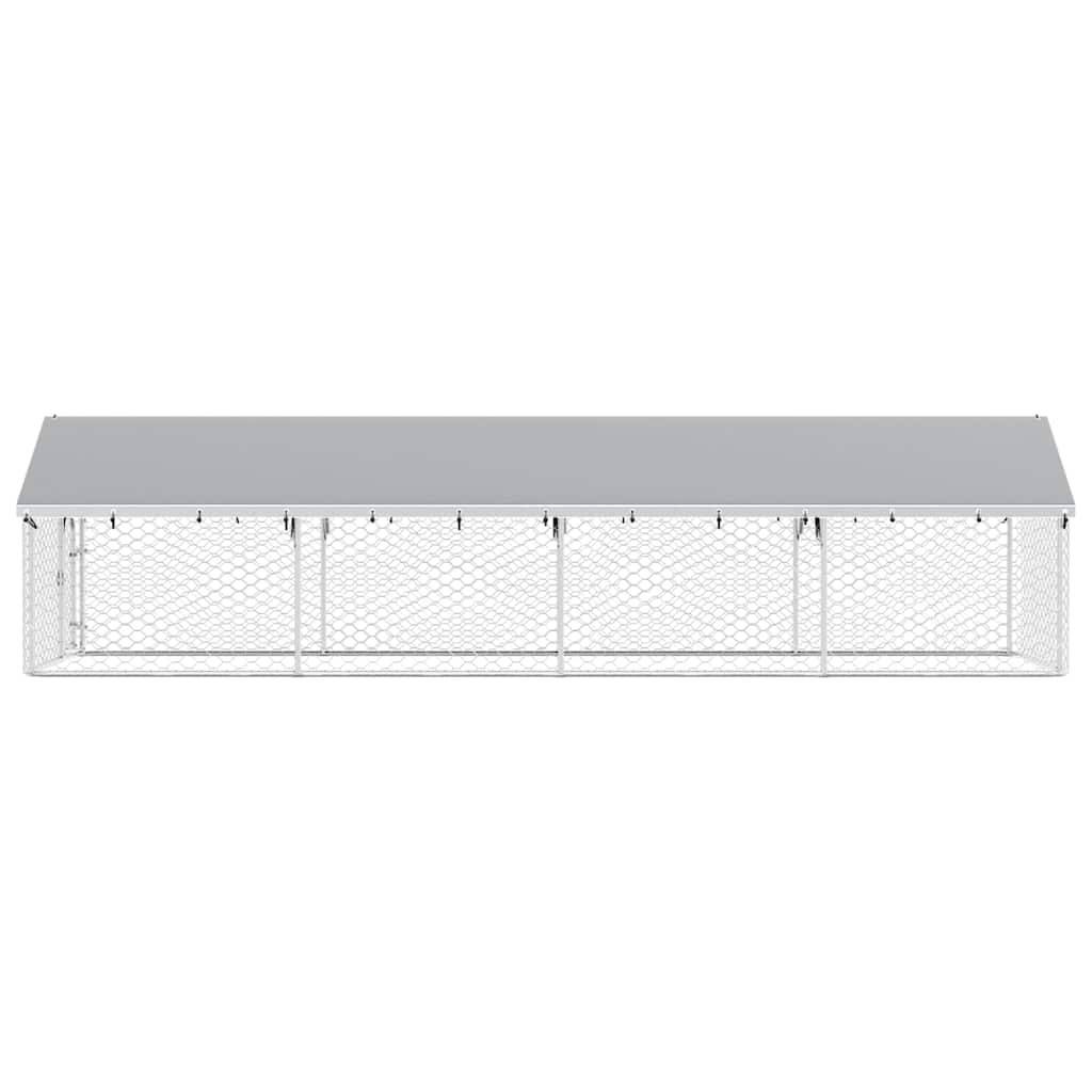 Outdoor-Hundezwinger mit Dach 600x200x150 cm