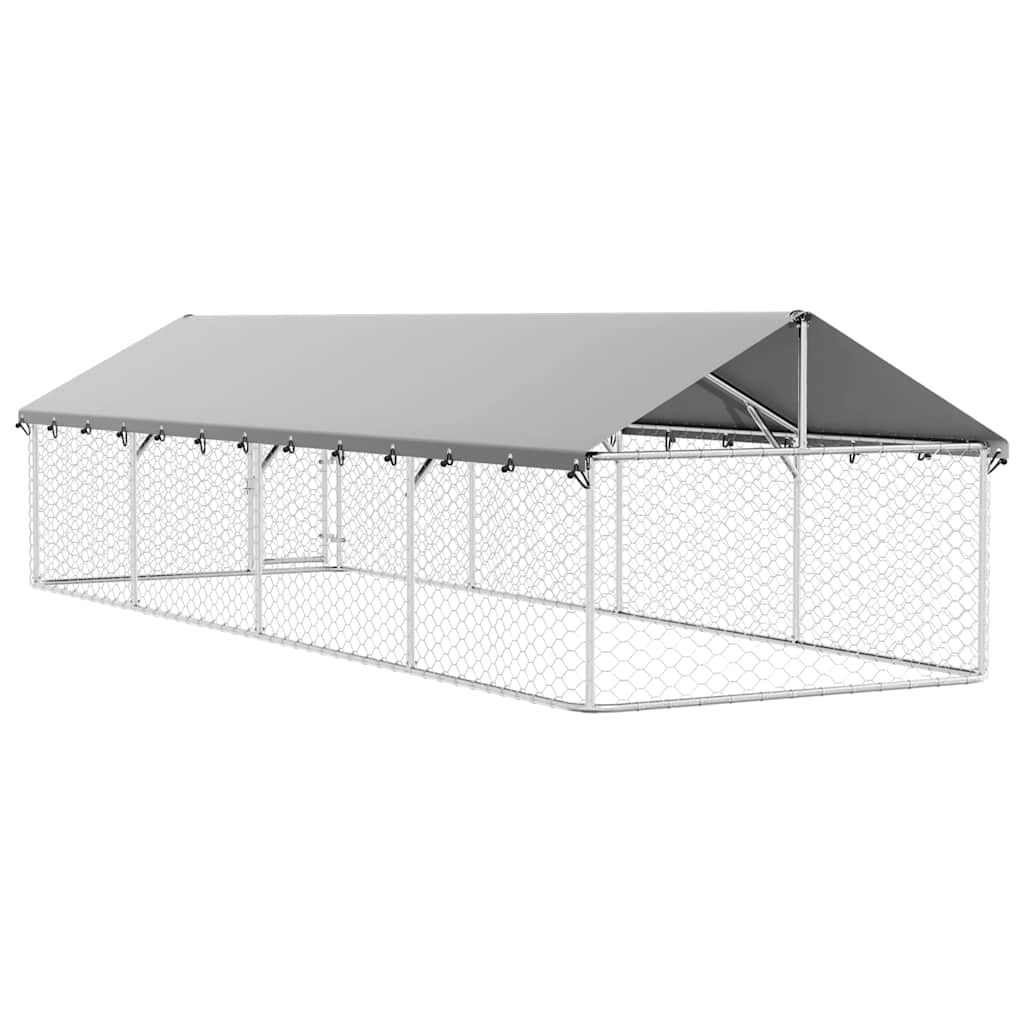 Outdoor-Hundezwinger mit Dach 600x200x150 cm