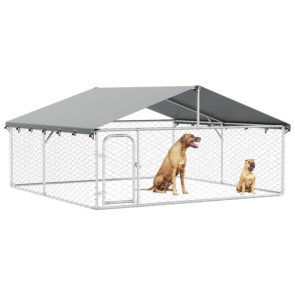 Outdoor-Hundezwinger mit Dach 300x300x150 cm
