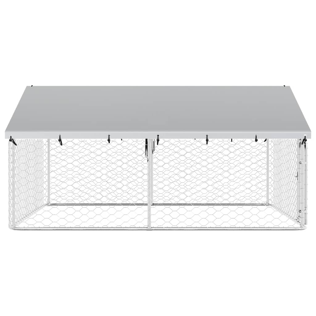 Outdoor-Hundezwinger mit Dach 300x300x150 cm
