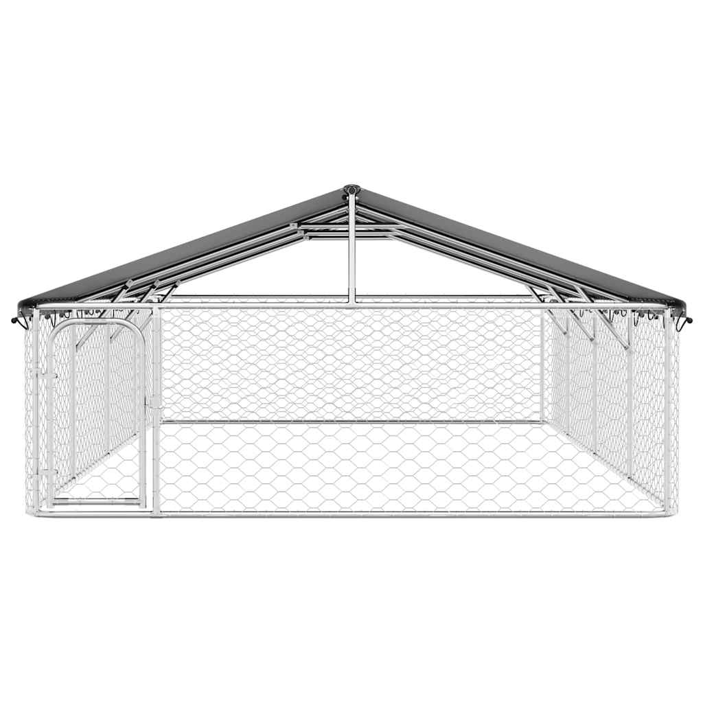 Outdoor-Hundezwinger mit Dach 600x300x150 cm