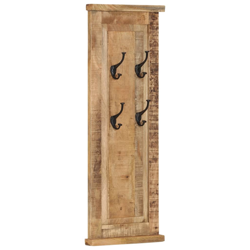 Portemanteaux 2 pcs. Mangue en bois massif 38x100 cm