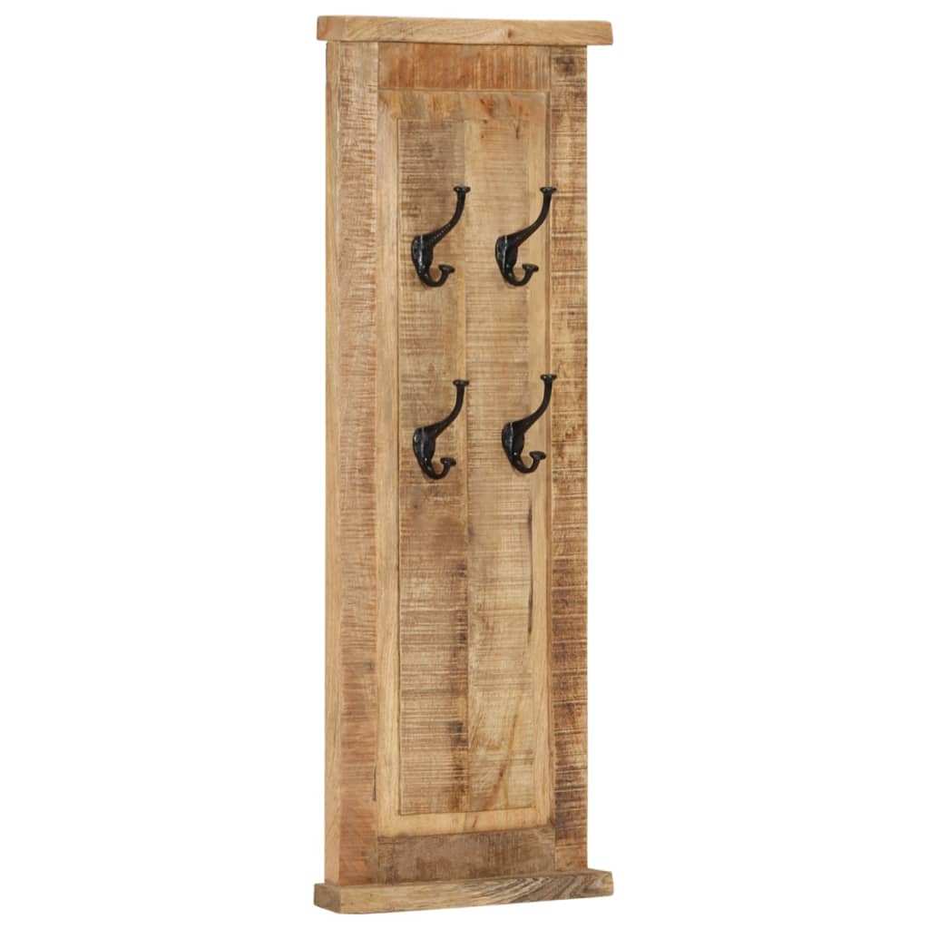 Portemanteaux 2 pcs. Mangue en bois massif 38x100 cm