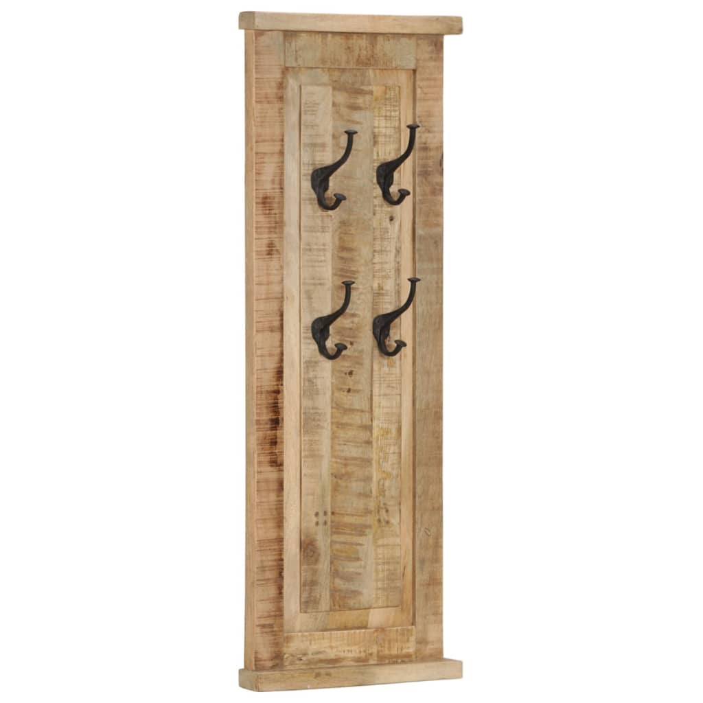 Portemanteaux 2 pcs. Mangue en bois massif 38x100 cm