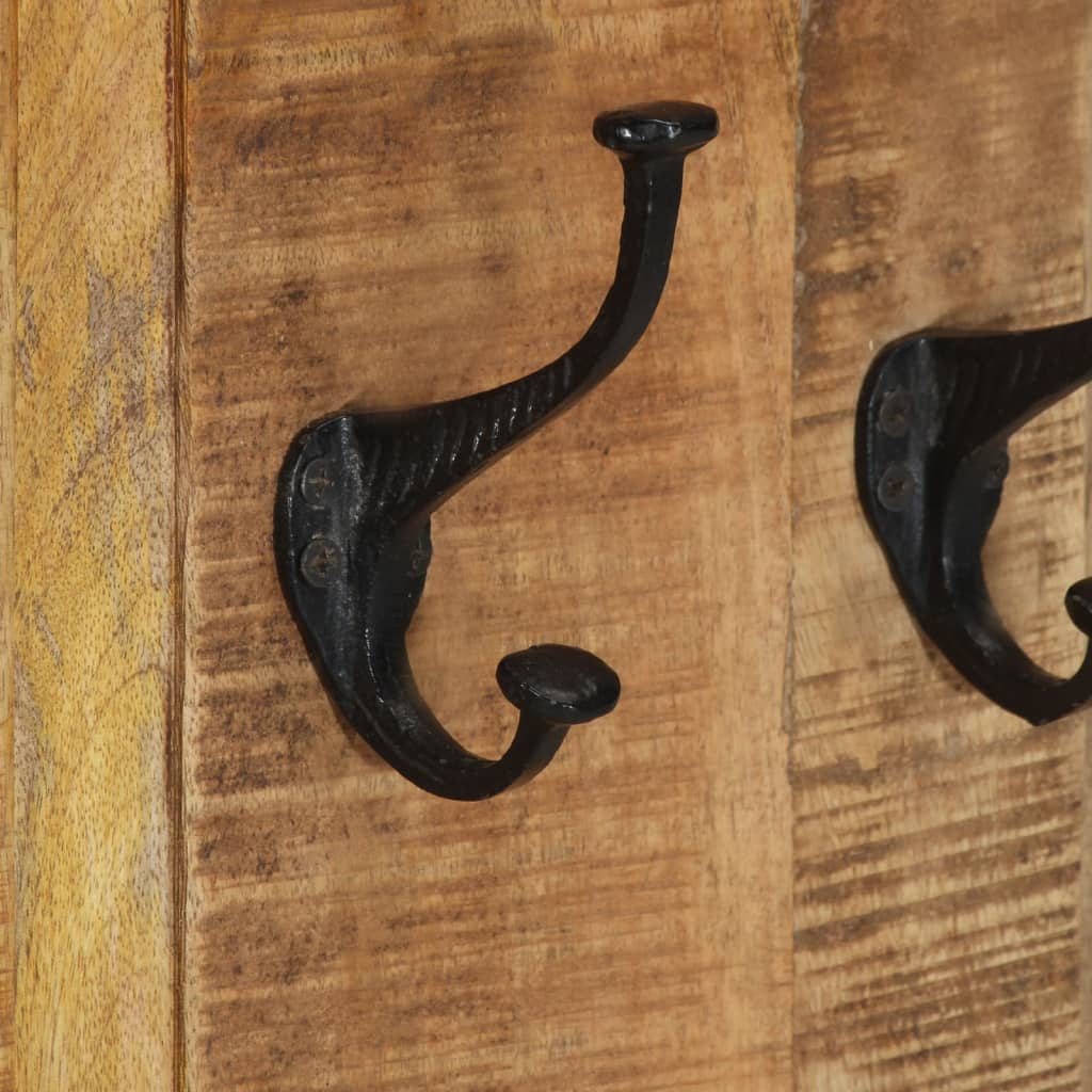 Portemanteaux 2 pcs. Mangue en bois massif 38x100 cm