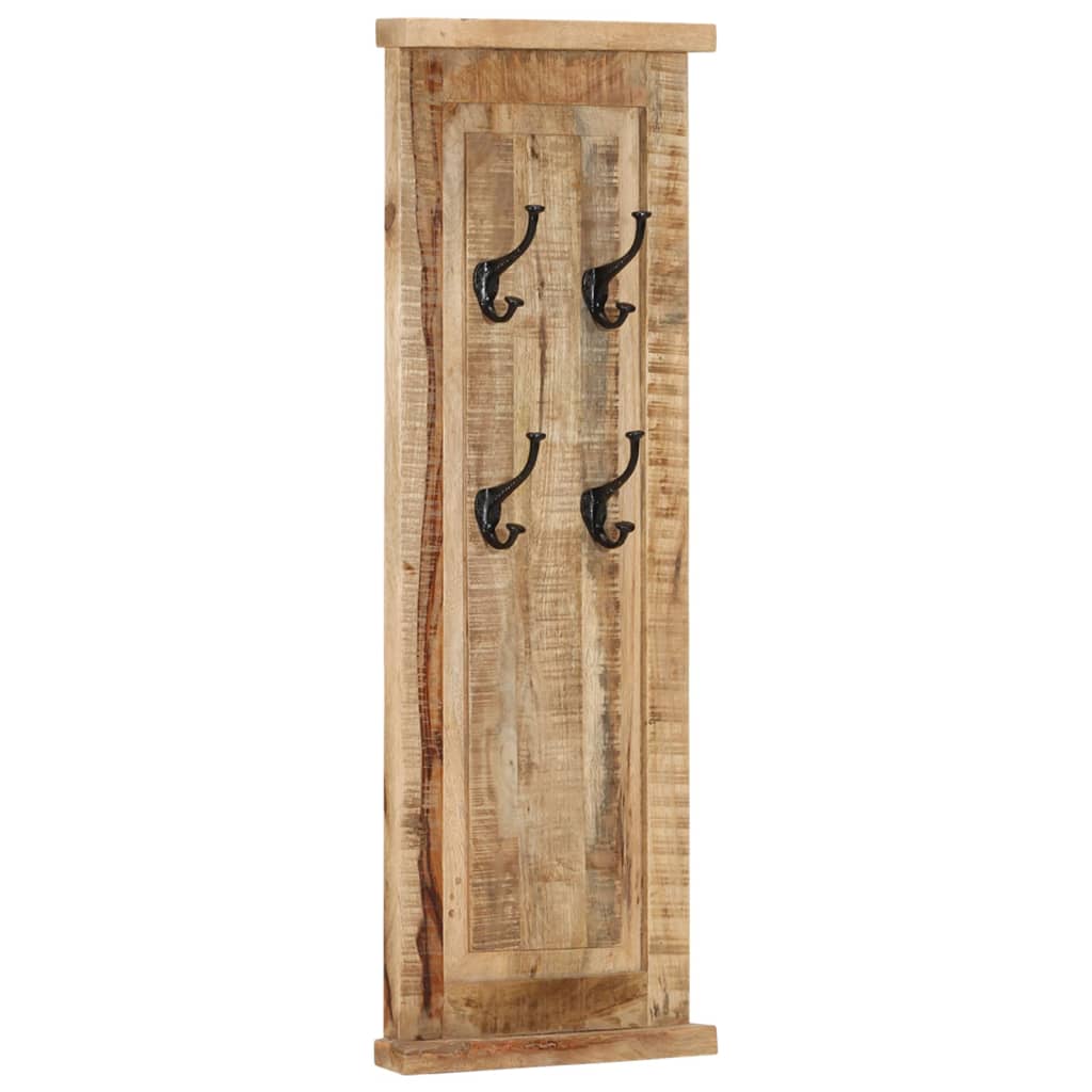 Portemanteaux 2 pcs. Mangue en bois massif 38x100 cm