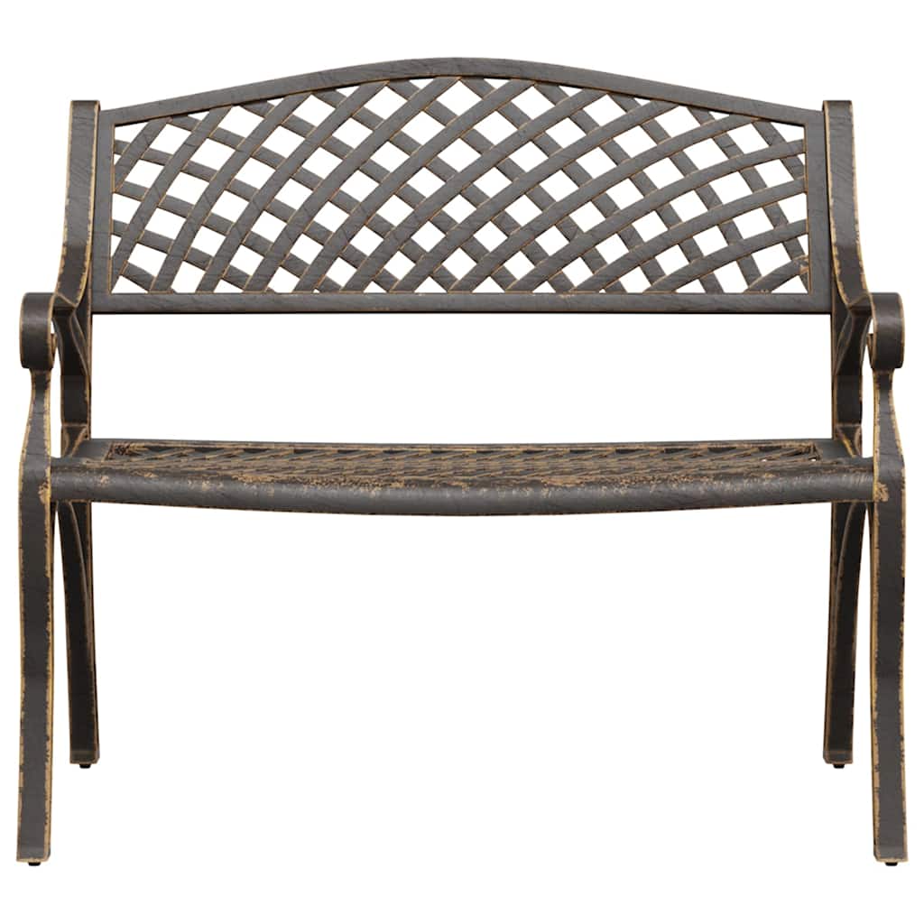 Gartenbank 102 cm Aluminiumguss Bronzen