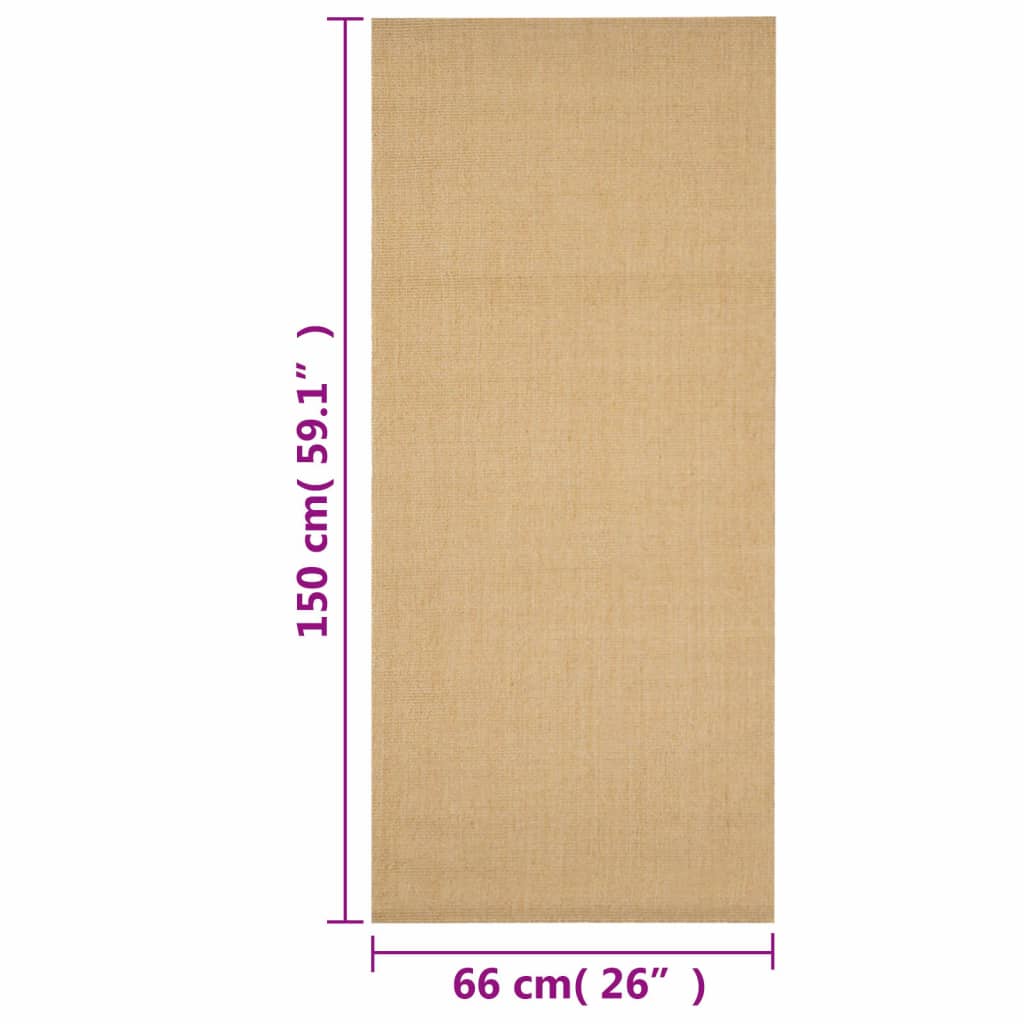 Tapis sisal naturel 66x150 cm