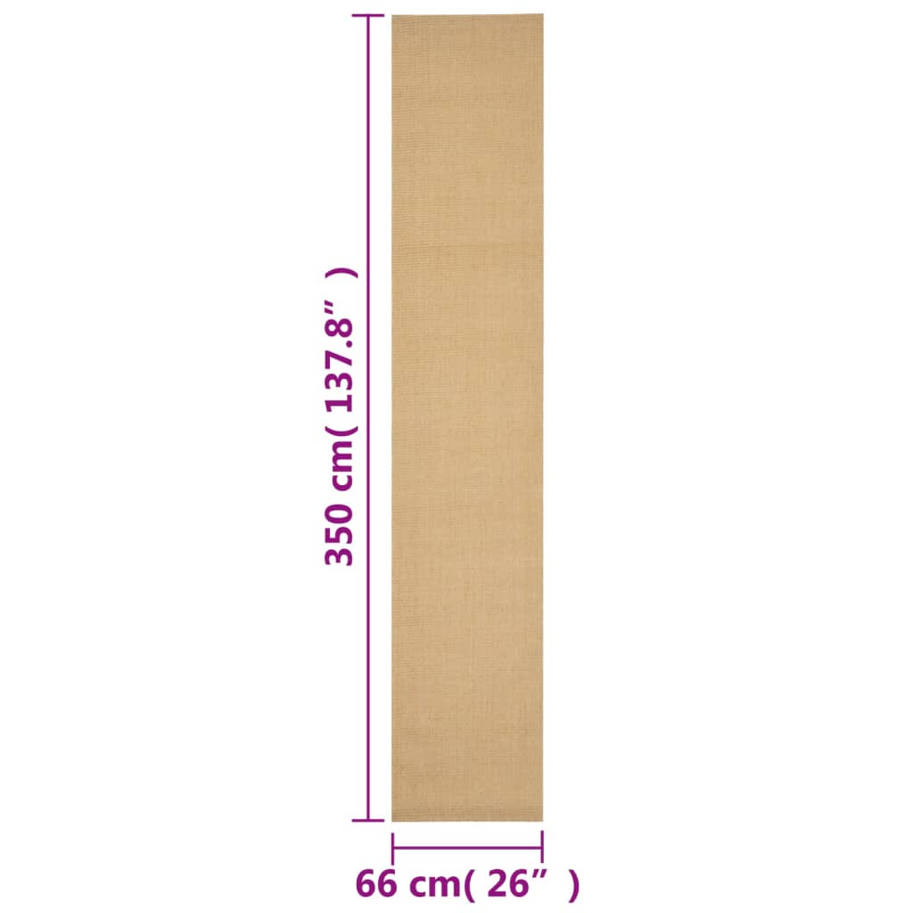 Carpet Natural Sisal 66x350 cm