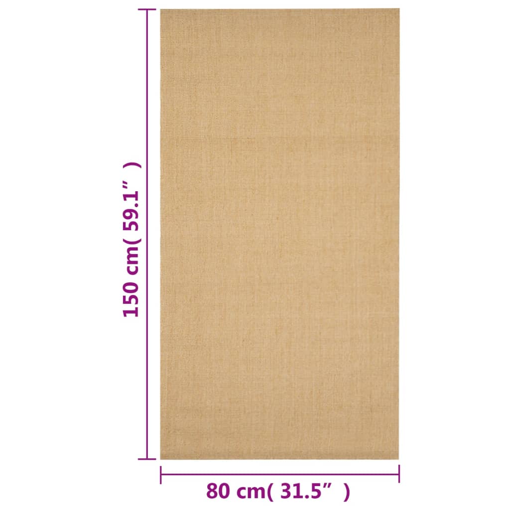 Tapis Sisal Naturel 80x150 cm