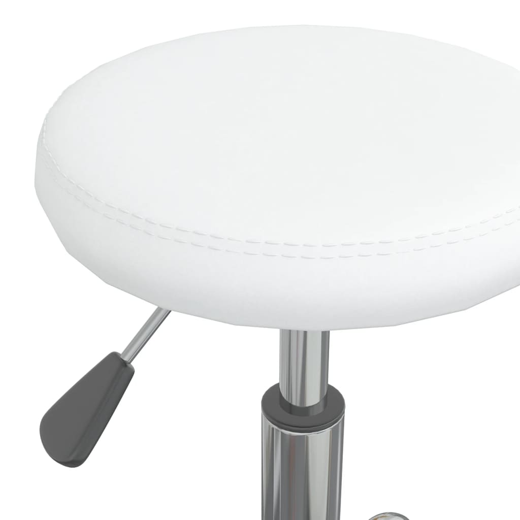 Massagehocker Kunstleder Weiß