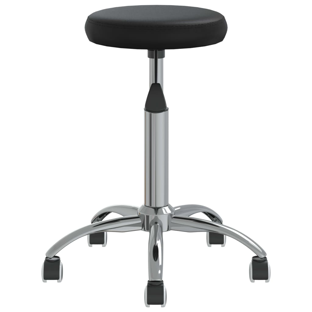 Massage Stool Black Faux Leather