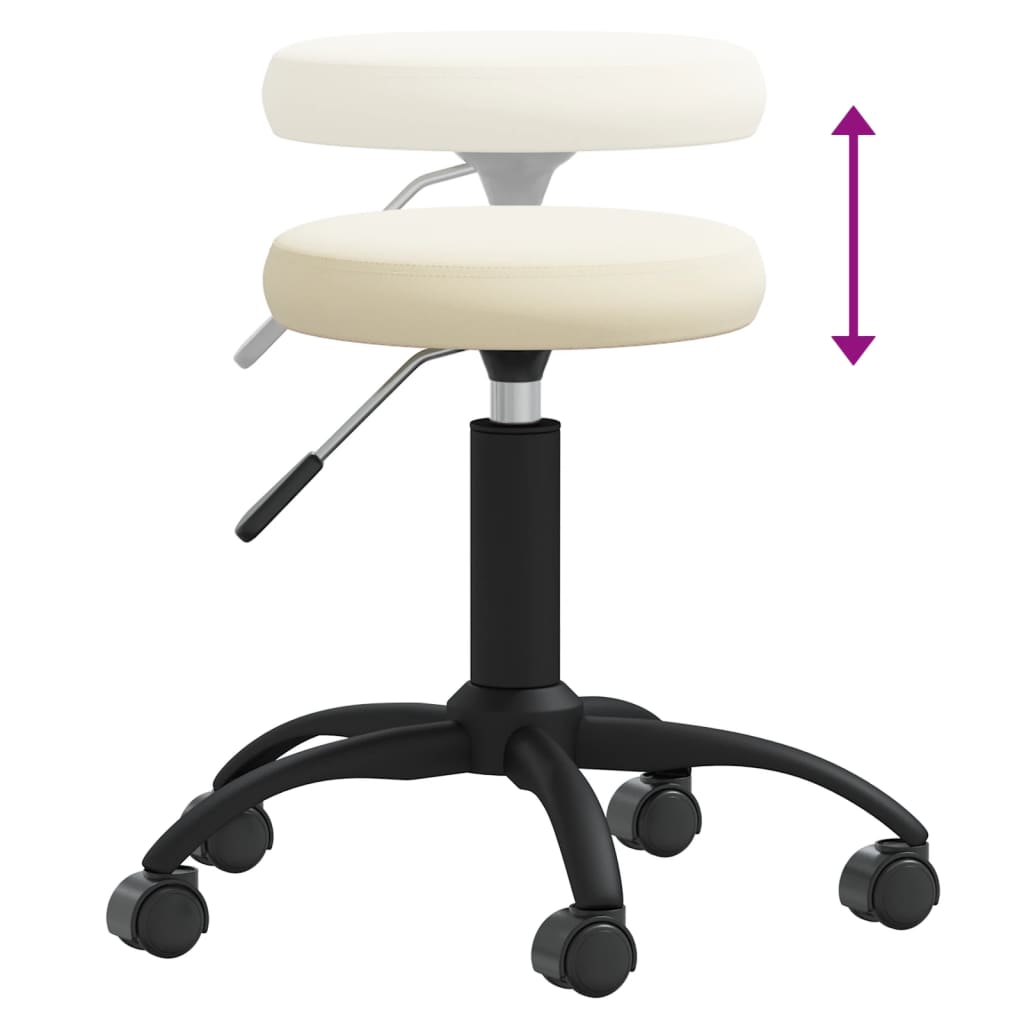 Massage Stool Velvet Cream