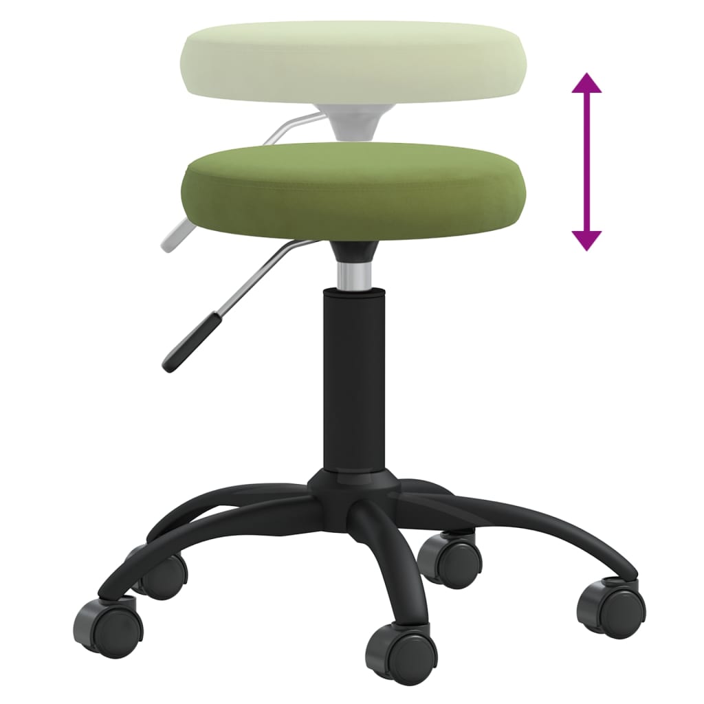 Velvet Massage Stool Light Green