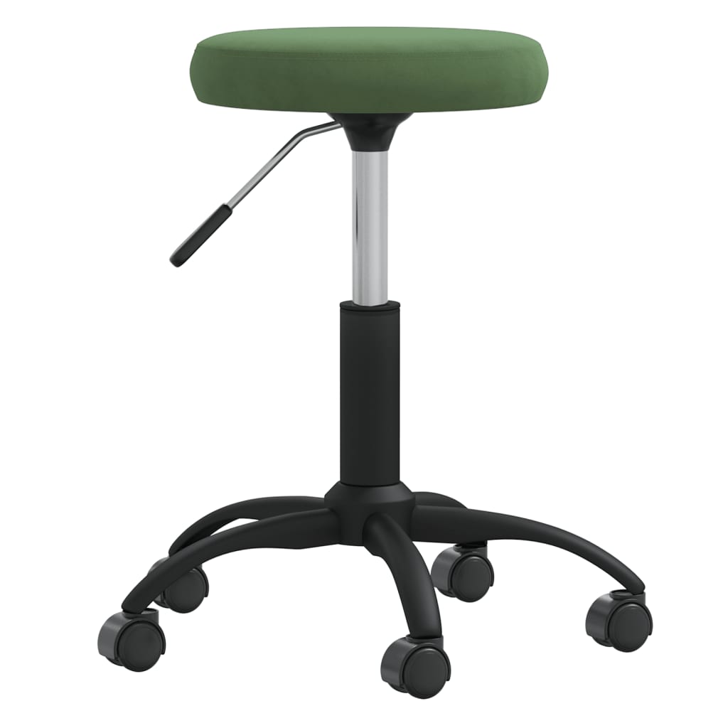 Velvet Massage Stool Dark Green
