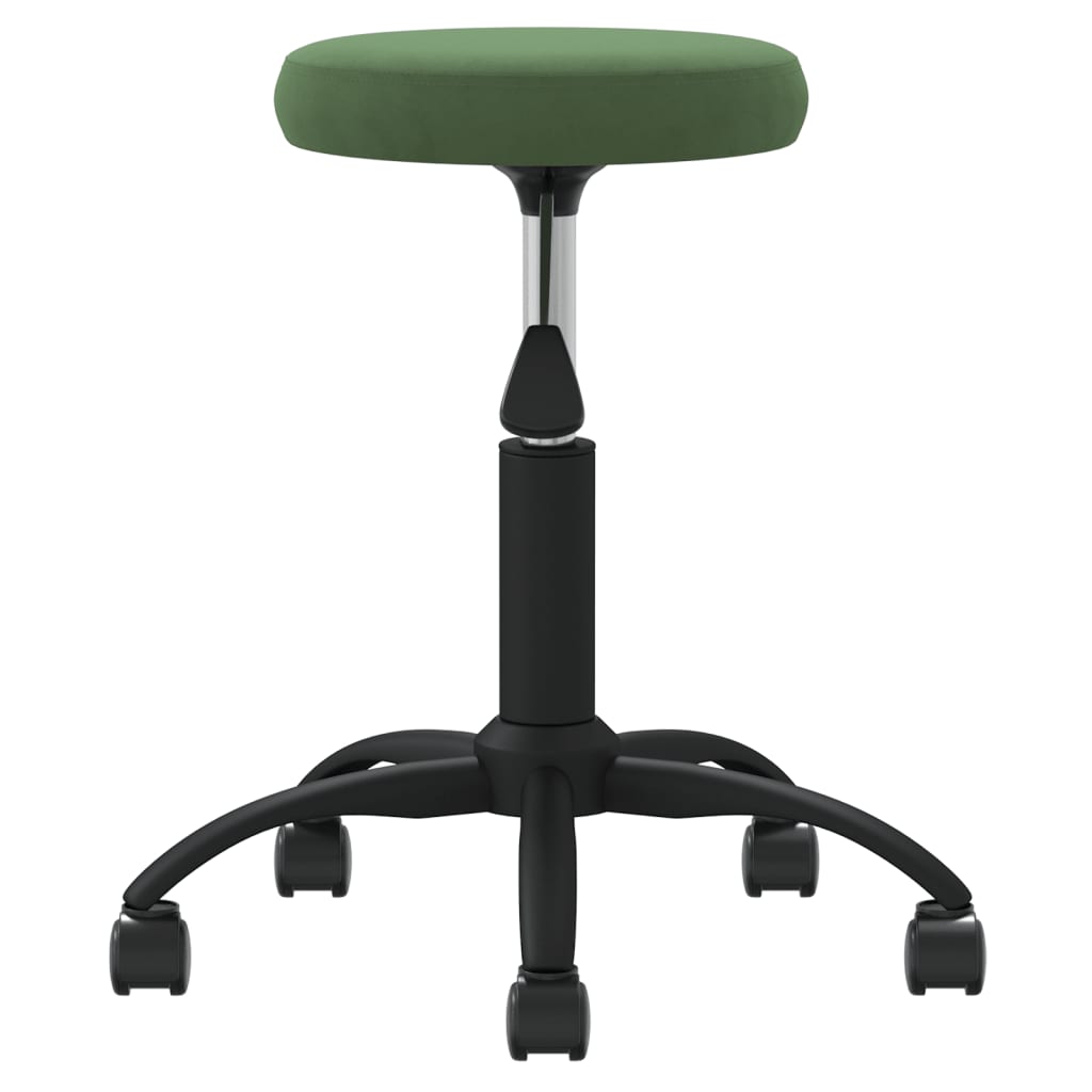 Velvet Massage Stool Dark Green