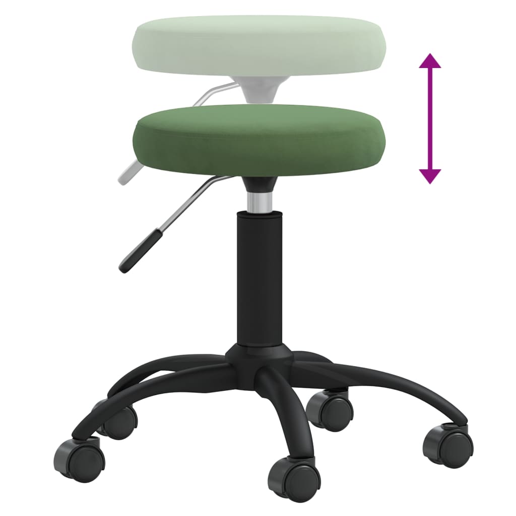 Velvet Massage Stool Dark Green