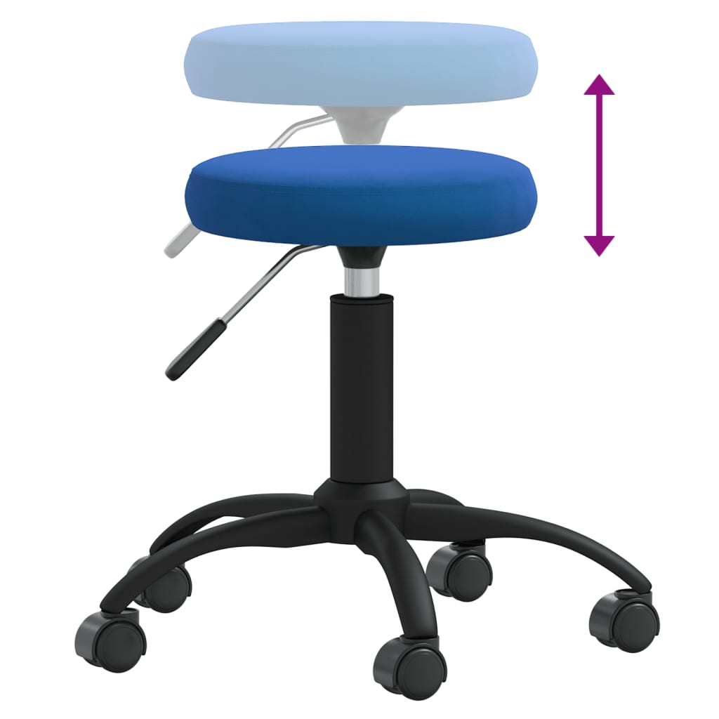 Tabouret de massage velours bleu