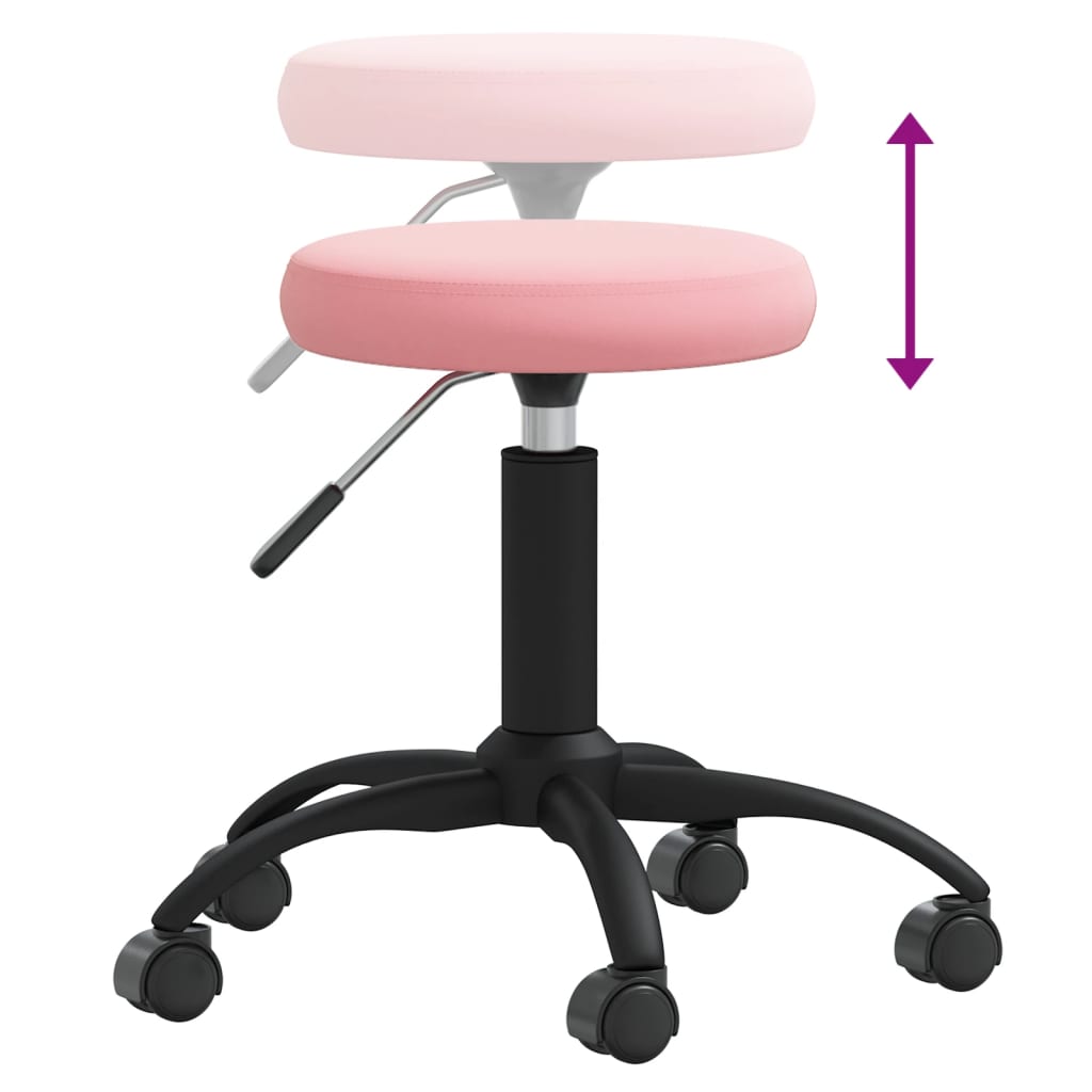Velvet Massage Stool Pink