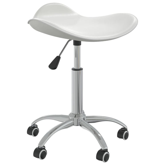 Chaise de bureau blanche en similicuir