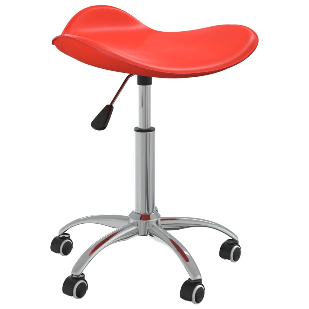 Office Chair Red Faux Leather