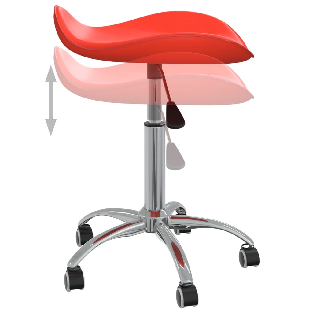 Office Chair Red Faux Leather