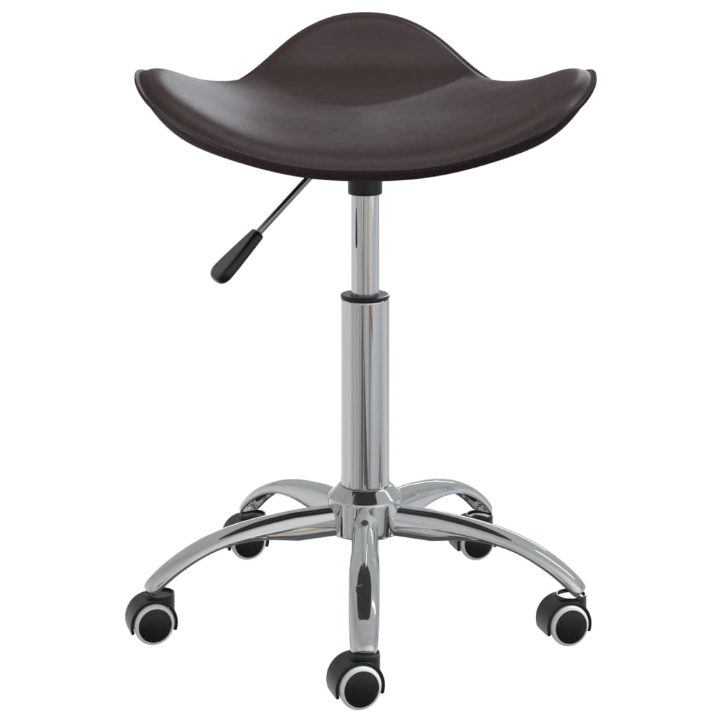Chaise de bureau marron similicuir