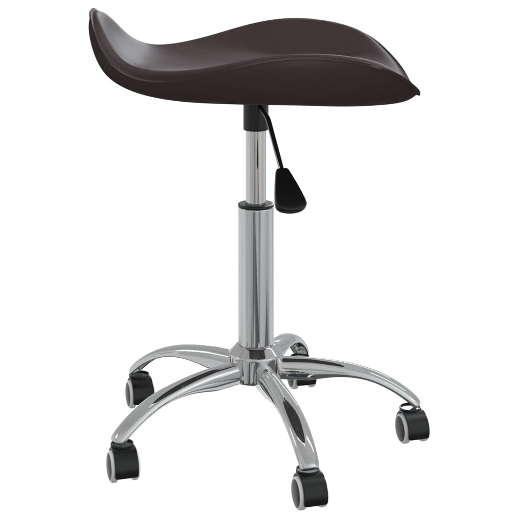 Chaise de bureau marron similicuir