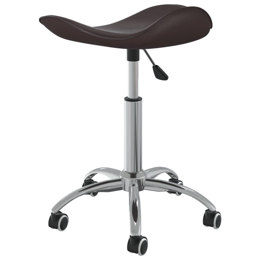 Chaise de bureau marron similicuir