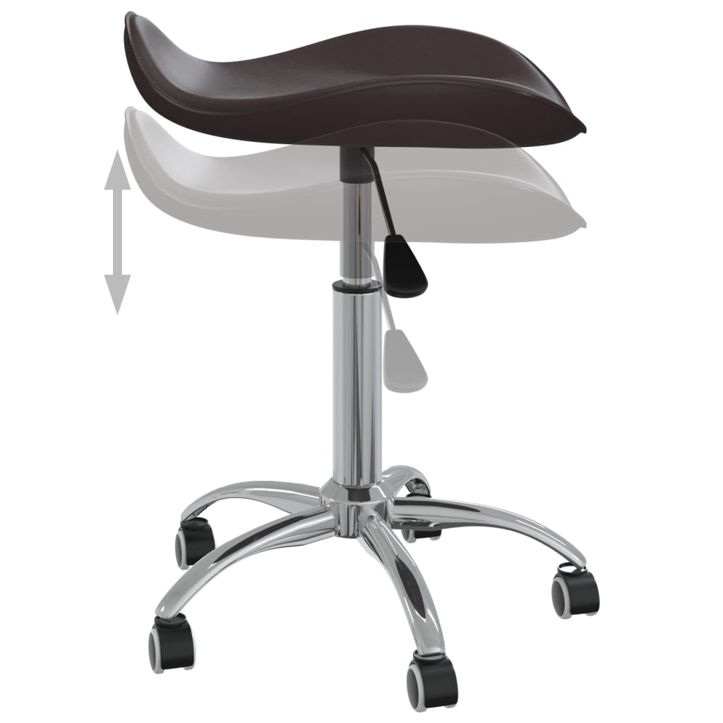 Chaise de bureau marron similicuir