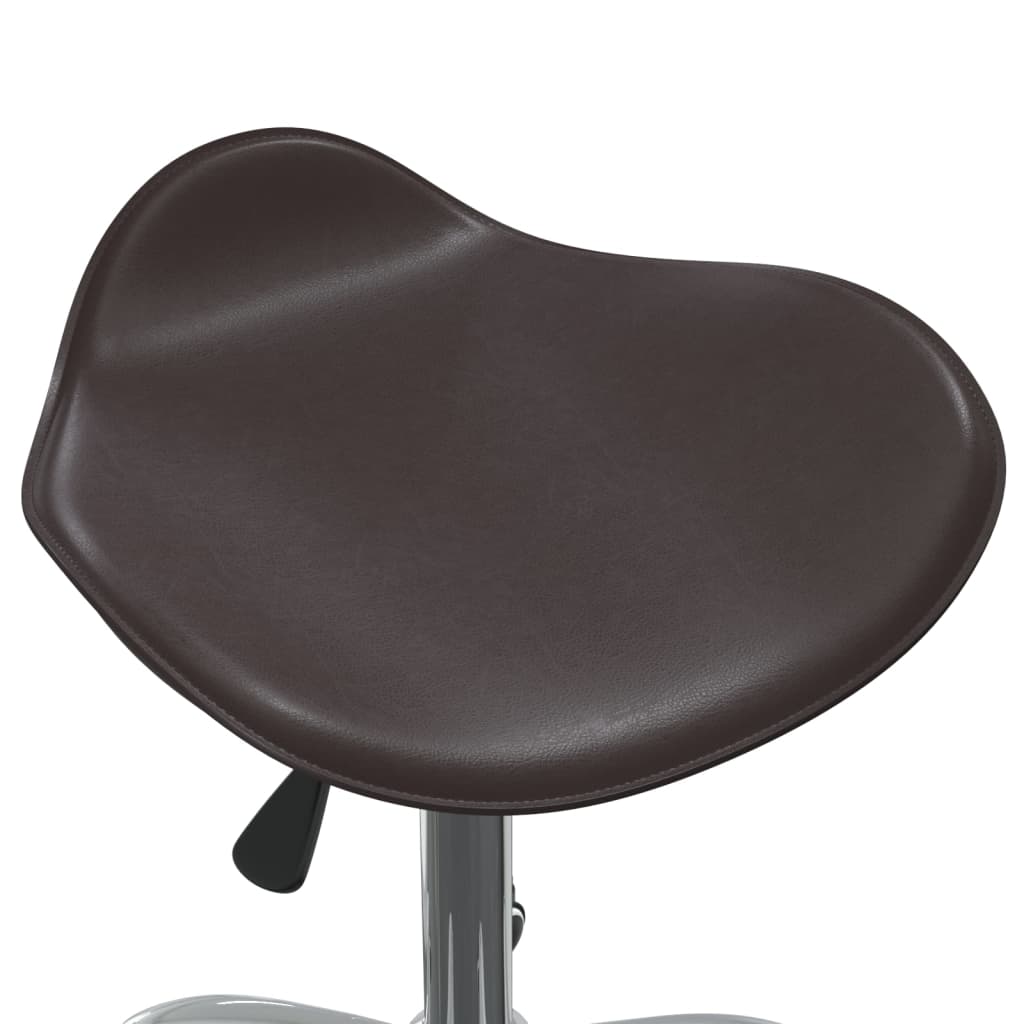 Chaise de bureau marron similicuir