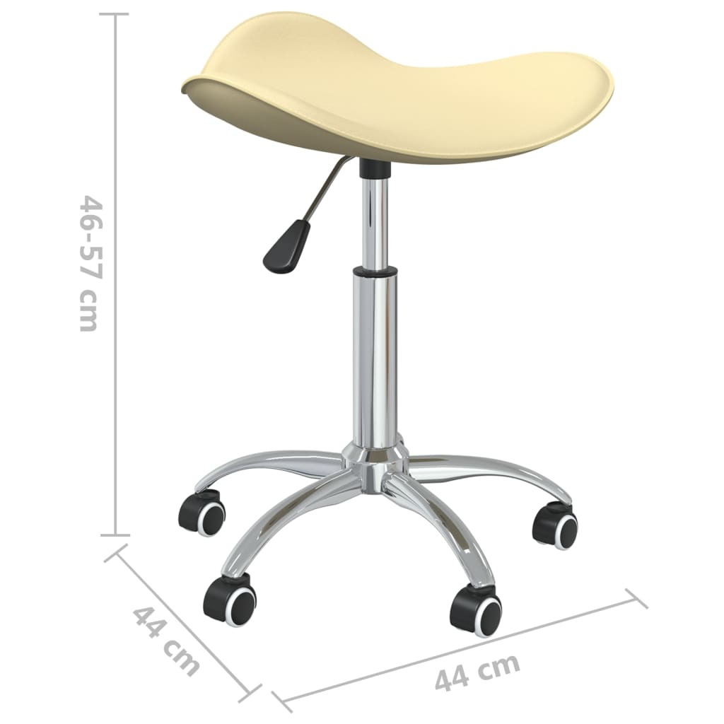 Chaise de bureau crème similicuir